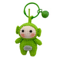 Hand-Knitted Crochet Keychain - Textured Fabric Bag Accessory for Keys & Backpacks, Functional Daily Organizer(Teletubbies)